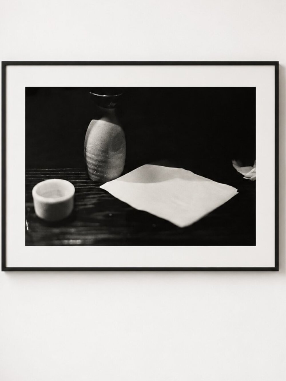 Photograph Print Janine Gordon Signed 16x20" B/W Saki Cup Japanese Still Life - Picture 1 of 6